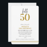Convites Festa de aniversário de 50 anos moderna mostarda F<br><div class="desc">por kat massard / WWW.SIMPLYSWEETPAPERIE.COM
Adoro o design,  mas gostaria de ver algumas alterações - outro esquema de cores,  produto,  adicionar uma foto ou adaptado para uma ocasião diferente - sem problemas,  basta entrar em contato comigo,  kat@simplysweetPAPERIE.com Estou feliz em ajudar!</div>