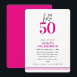 Convites Festa de aniversário de 50 anos rosa moderna FUN h<br><div class="desc">por kat massard / WWW.SIMPLYSWEETPAPERIE.COM
Adoro o design,  mas gostaria de ver algumas alterações - outro esquema de cores,  produto,  adicionar uma foto ou adaptado para uma ocasião diferente - sem problemas,  basta entrar em contato comigo,  kat@simplysweetPAPERIE.com Estou feliz em ajudar!</div>