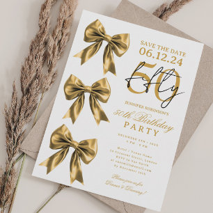 Convites Festa de Aniversário de 50 anos Save Date Coquette