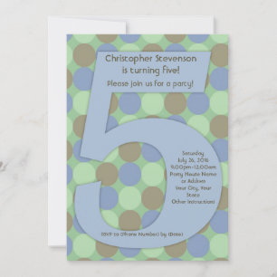 Convites Festa de aniversário de 5 do Big Number 5