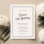 Convites Festa de aniversário de 60ª escala minimalista<br><div class="desc">Projetado para coordenar com nossa coleção de bordas escaladas, este minimalista 60º convite de aniversário apresenta um design clássico com uma reviravolta única - a borda escaldada é de um tipo, e certamente adicionará uma ligeira retro-sensação a este convite moderno. Se você quiser chamar a atenção de seu convidado com...</div>