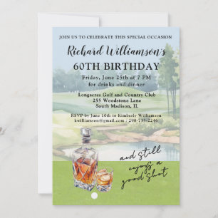 Convites Festa de Aniversário de 60 Anos de Golfe Humoroso