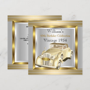 Convites Festa de Aniversário de 60 anos do Homem Carro Ant