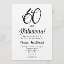 Festa de Aniversário de 60 Anos Minimalista e Fabu