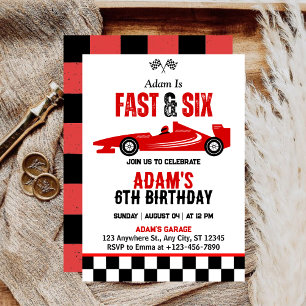 Convites Festa de Aniversário de 6 anos do Menino do Carro