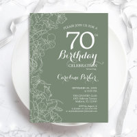 Festa de Aniversário de 70 anos em Verde Sage Flor