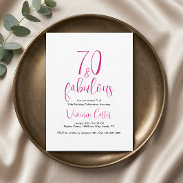 Convites Festa de Aniversário de 70 anos Rosa Moderno e Fab