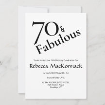 Festa de Aniversário de 70 Anos Setenta & Fabulosa