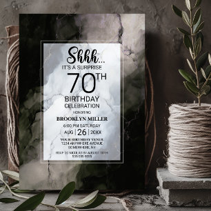 Convites Festa de Aniversário de 70 Anos Surpresa de Mármor