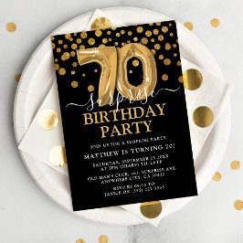 Convites Festa de Aniversário de 70 anos Surpresa Moderno P