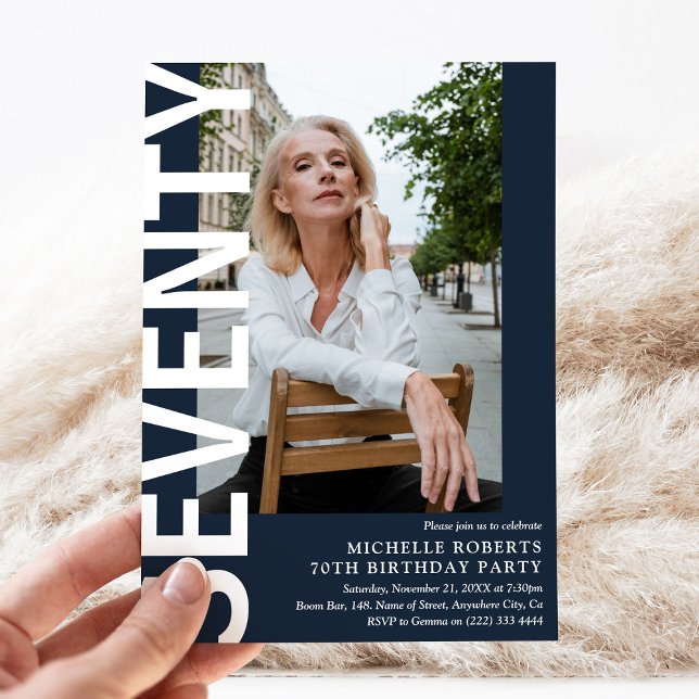 Convites Festa de aniversário de 70 de Fotografia da SÉTIE  (Criador carregado)