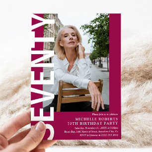 Convites Festa de aniversário de 70 de Fotografia da SÉTIE