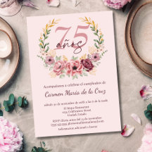 Festa de Aniversário de 75 Anos Rosa Espanhol Flor
