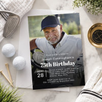 Festa de Aniversário de 75 anos Tema de Golfe Foto