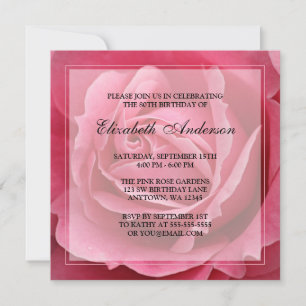 Convites Festa de Aniversário de 80 Anos com Rosa Rosa