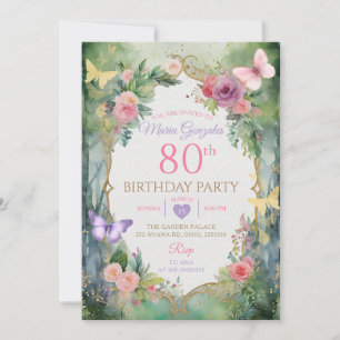 Convites Festa de Aniversário de 80 anos no Jardim das Borb