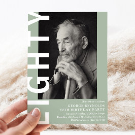 Convites Festa de aniversário de 80 de Fotografia EIGHTY Mo