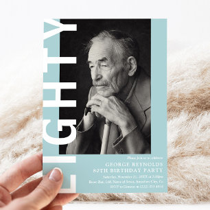 Convites Festa de aniversário de 80 de Fotografia EIGHTY Mo