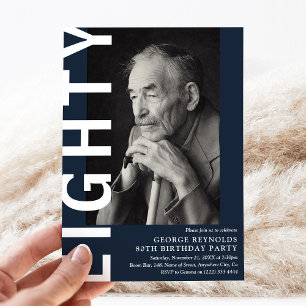 Convites Festa de aniversário de 80 de Fotografia EIGHTY Mo