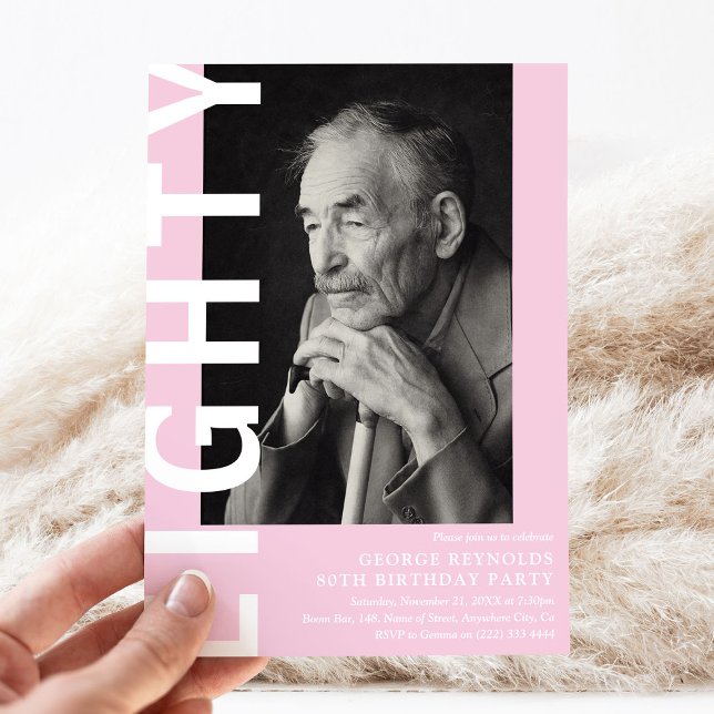 Convites Festa de aniversário de 80 de Fotografia EIGHTY Mo (Criador carregado)