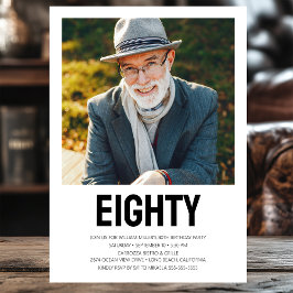 Convites Festa de aniversário de 80 de Fotografia EIGHTY Mo