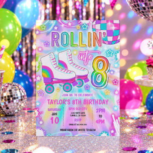 Convites Festa de Aniversário de 8 anos com Patinação no Ge