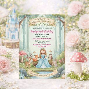Convites Festa de Aniversário de 8 anos da Princesa com Ani