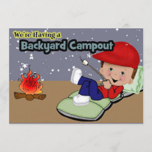 Convites Festa de aniversário de acampamento