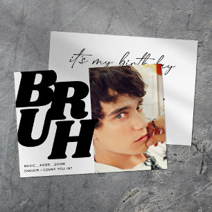 Convites Festa de Aniversário de Adolescente Moderno do Tip