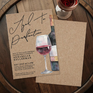 Convites Festa de Aniversário de Adulto com Vinho Envelheci