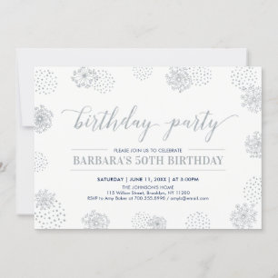 Convites Festa de Aniversário de Adulto Moderno e Elegante 