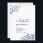 Convites Festa de aniversário de Adultos de Verão Tropical<br><div class="desc">Celebre seu dia especial com este convite de festas tropical com tipografia simples e na moda e padrões tropicais. Este modelo de design é totalmente personalizável.</div>