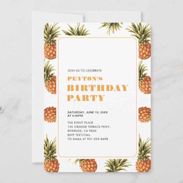Convites Festa de aniversário de Adultos Tropicais Modernos (Frente)