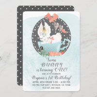 Festa de aniversário de Aquarela de coelho de chá