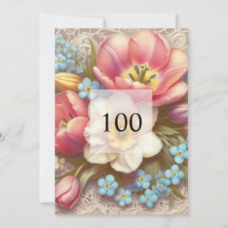 Convites Festa de aniversário de aquarela floral elegante