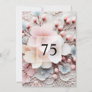 Convites Festa de aniversário de aquarela floral elegante