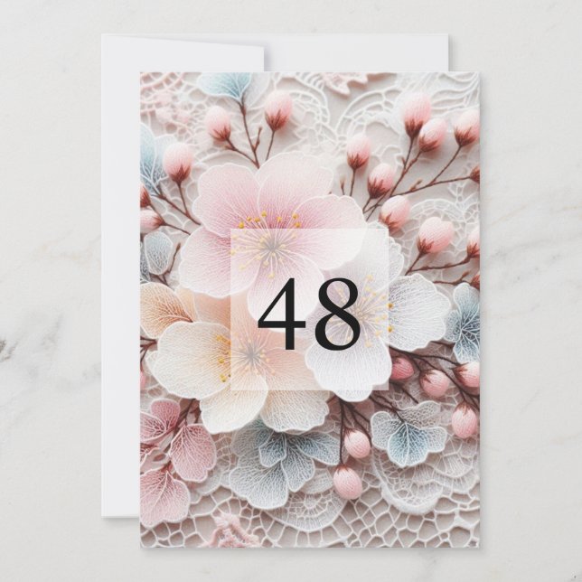 Convites Festa de aniversário de aquarela floral elegante (Frente)