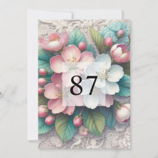 Convites Festa de aniversário de aquarela floral elegante