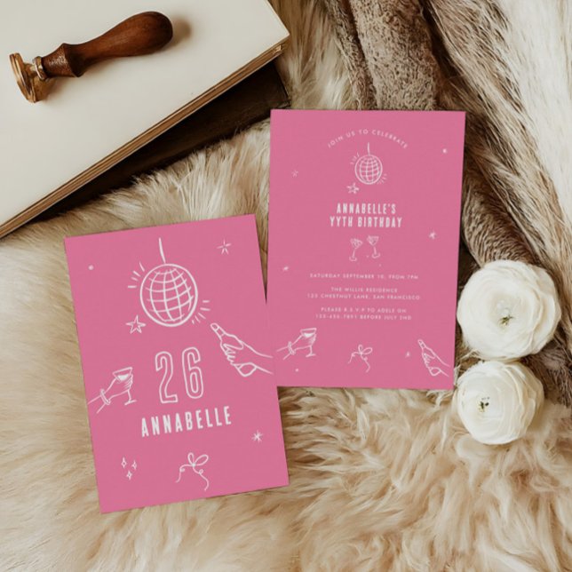 Convites festa de aniversário de aranha desenhada à mão (Criador carregado)