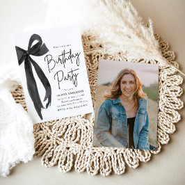 Convites Festa de aniversário de Arco Preto Elegante