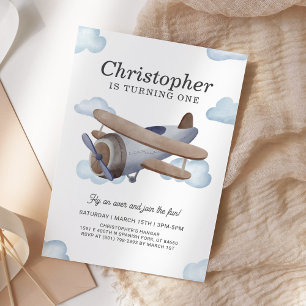 Convites Festa de aniversário de aviação do piloto de avião
