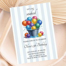 Convites Festa de aniversário de Balão de Água Luz de Verão