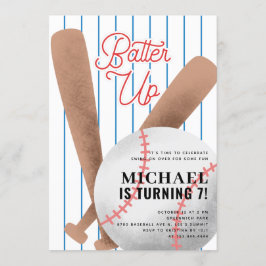 Convites Festa de aniversário de basebol para cima