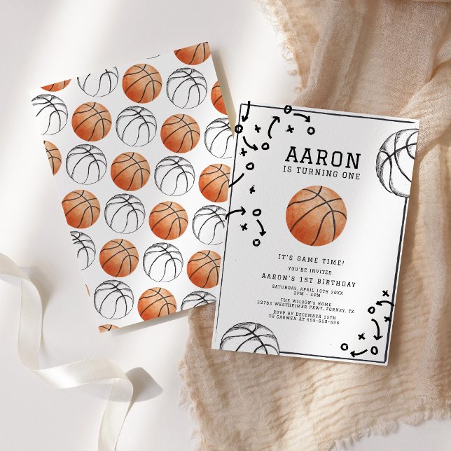 Convites Festa de aniversário de basquete (Criador carregado)