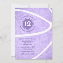 festa de aniversário de basquete roxo e pastel