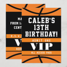 Festa de Aniversário de Basquetebol Laranja Preto