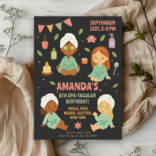 Convites Festa de aniversário de beleza   Dia das raparigas