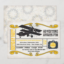 Festa de aniversário de Bilhetes de Avião de Avent