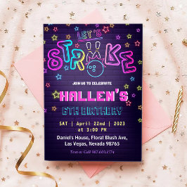 Convites Festa de aniversário de Boliches de Greve de vamos