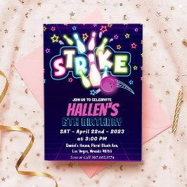 Convites Festa de aniversário de Boliches de Greve de vamos